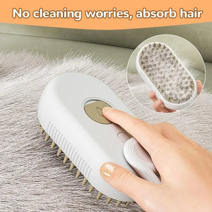 Pet Grooming Brush, Pet Steam Brush,Cat Dog Hair Remover, Adjustable Pet Hair Remover,Pet Steamy Mist,Steam Pet Brush For