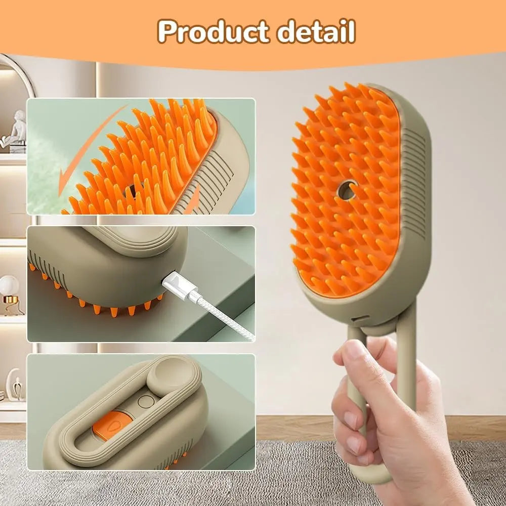 Pet Grooming Brush, Pet Steam Brush,Cat Dog Hair Remover, Adjustable Pet Hair Remover,Pet Steamy Mist,Steam Pet Brush For